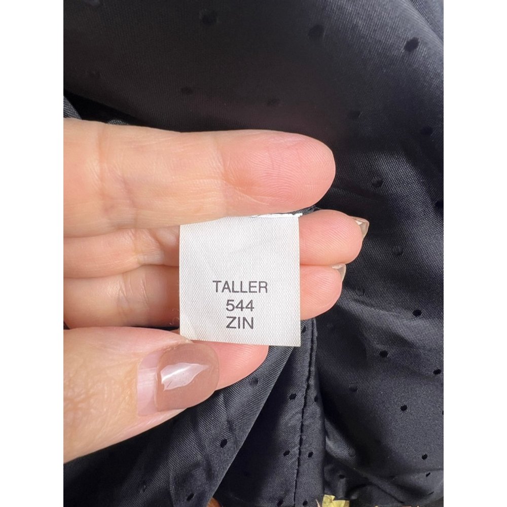 ZARA Trafaluc Floral Multicolor Houndstooth Moto Jacket Women's Small - Picture 8 of 9